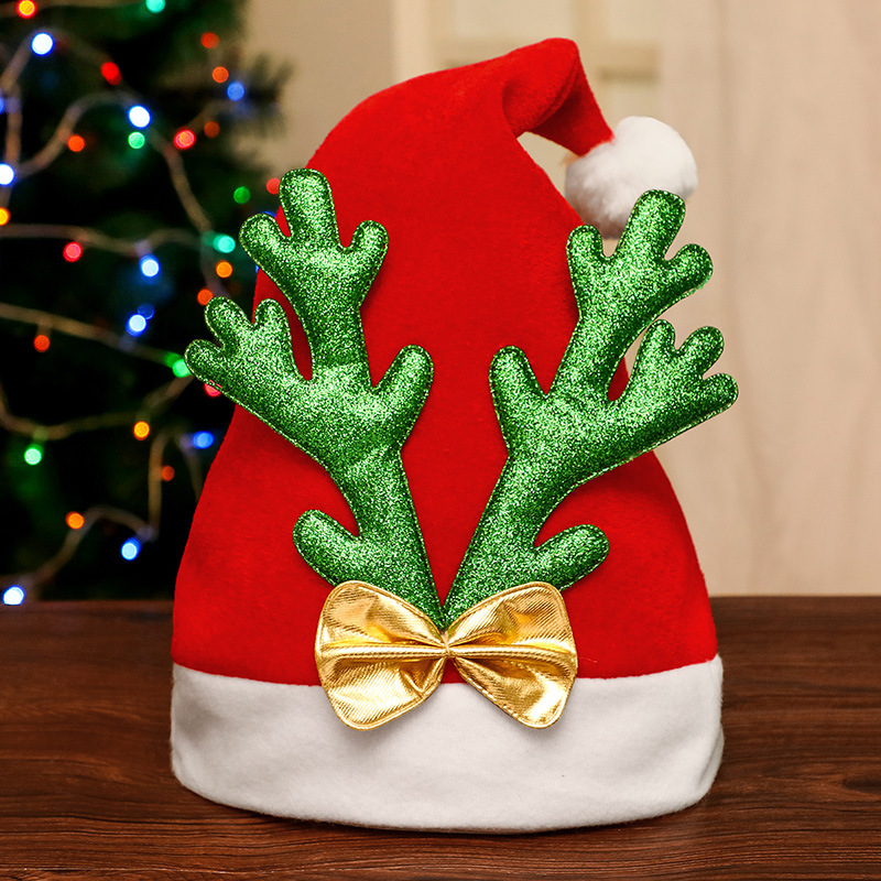 Hat Antlers Onion Powder Gift Hat School Christmas Performance Holiday Dress up Party Activities Children Adult Cap