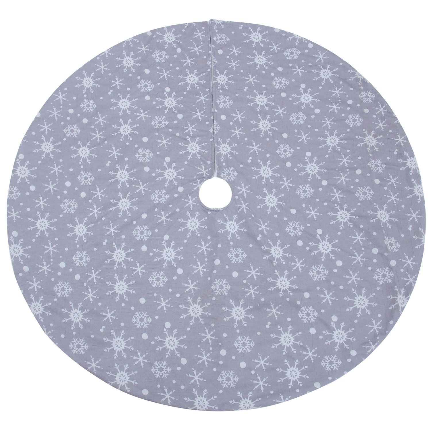 Decoration Gift 120cm White with Gray Background Snowflake Tree Skirt Christmas Tree Dress up Props Christmas Tree Apron