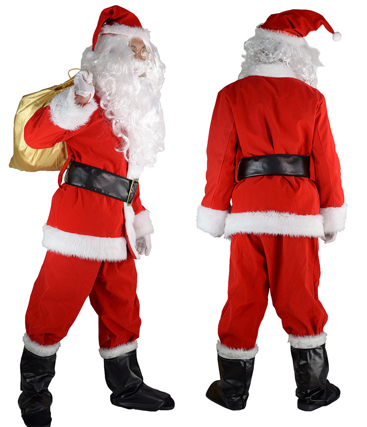 Luxury Santa Claus Christmas Clothing Gown Ball Men&#039;s Costumes Performance Adult Plant Pouch Dress up