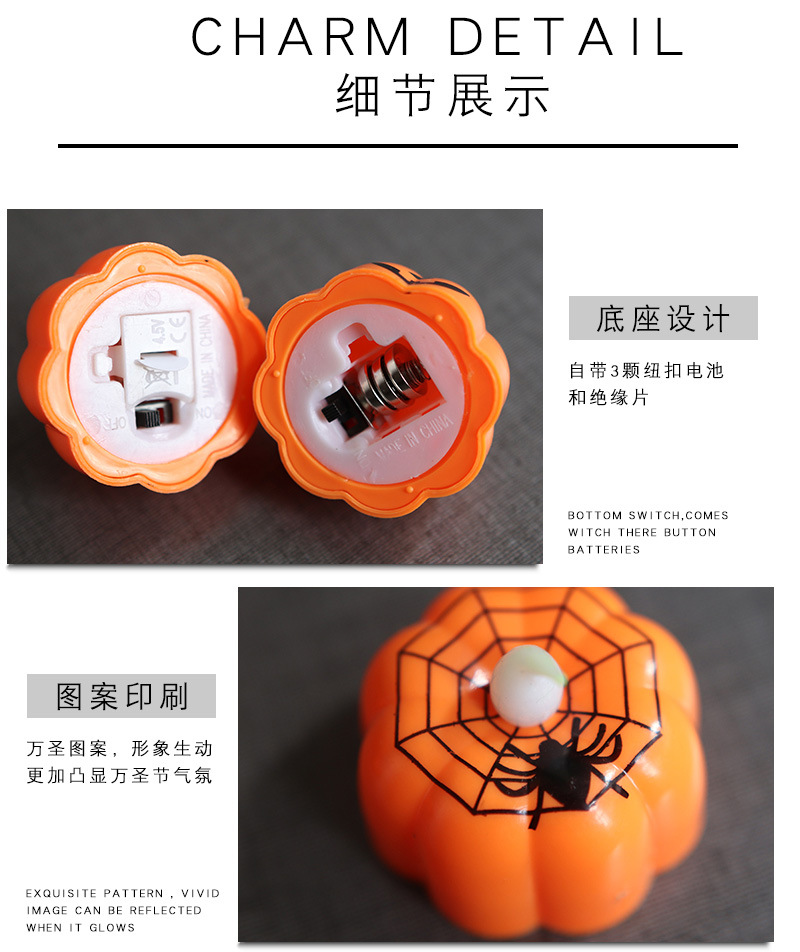 Halloween Pumpkin Lamp Ghost Festival Decoration Props LED Electronic Candle Light Party Supplies Glowing Night Lights Storm Lantern Halloween Pumpkin Lamp Ghost Festival Decoration Props LED Electronic Candle Light Party Supplies Glowing Night Lights Storm Lantern