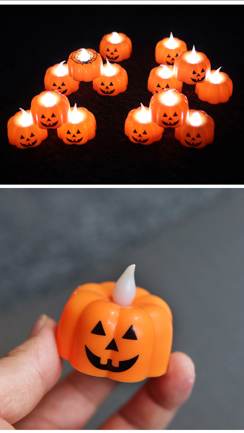 Halloween Pumpkin Lamp Ghost Festival Decoration Props LED Electronic Candle Light Party Supplies Glowing Night Lights Storm Lantern Halloween Pumpkin Lamp Ghost Festival Decoration Props LED Electronic Candle Light Party Supplies Glowing Night Lights Storm Lantern