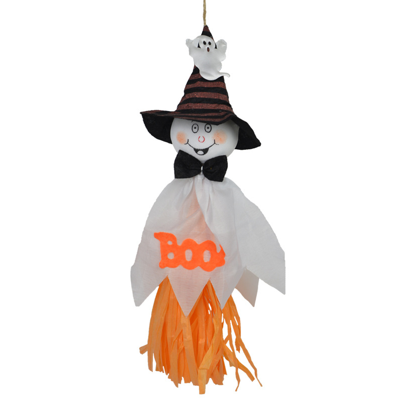 Cross Border hot style hotel Kindergarten bar Halloween decoration supplies ghost flowers decoration props hang pumpkin
