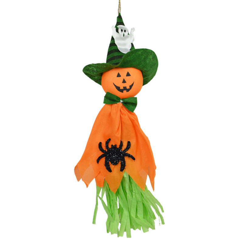 Cross Border hot style hotel Kindergarten bar Halloween decoration supplies ghost flowers decoration props hang pumpkin