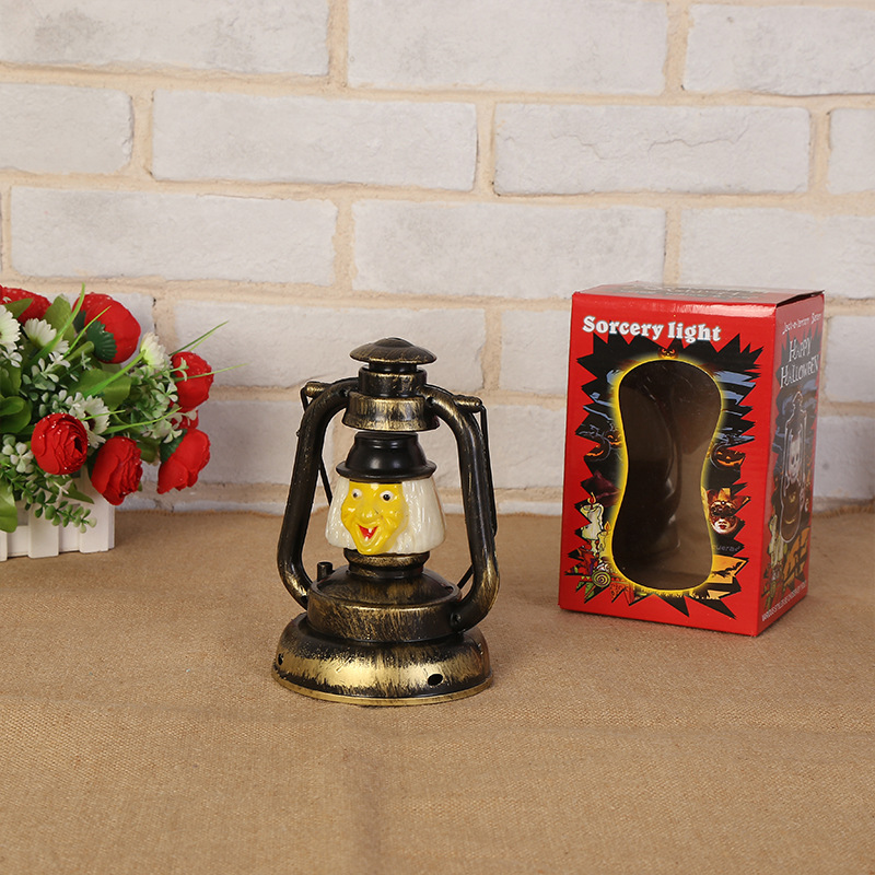 2019 Halloween, Halloween, kerosene lamp haunted house decorative lamp witch jack - o &#039;- the lantern decorative supplies wholesale manufacturers direct sales