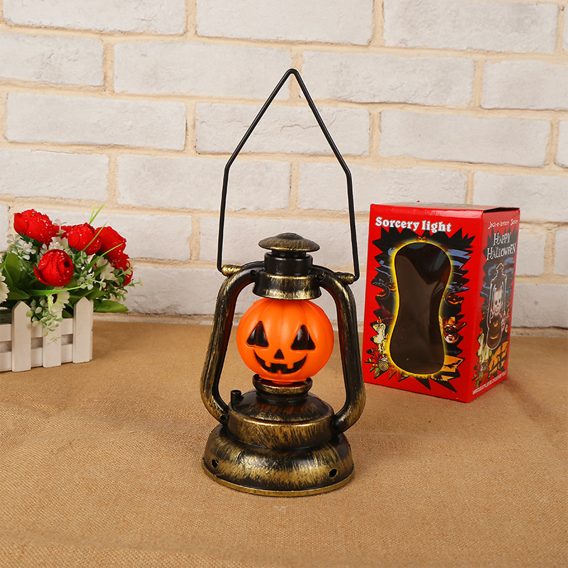 2019 Halloween, Halloween, kerosene lamp haunted house decorative lamp witch jack - o &#039;- the lantern decorative supplies wholesale manufacturers direct sales