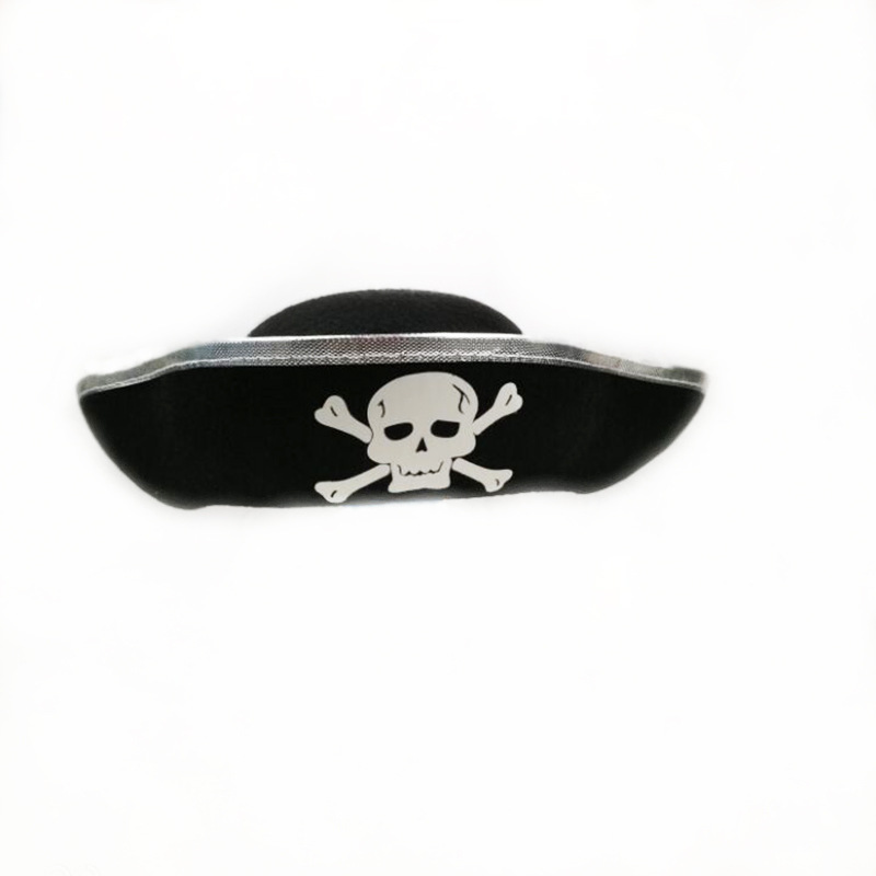 Halloween Hat Cosplay Prop Party Supplies Pirate Captain Hat Caribbean Skull Pirate Hat