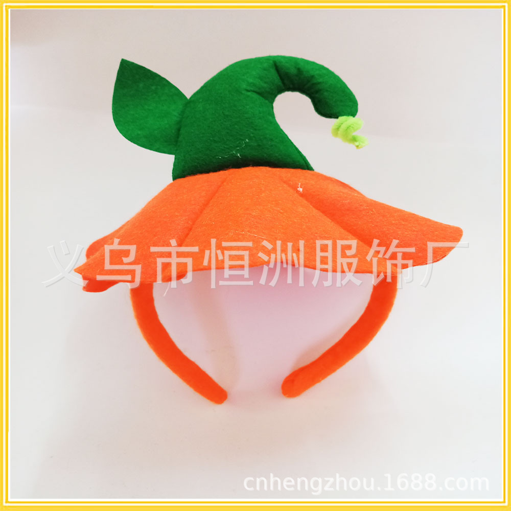 Ghost Festival Halloween Pumpkin Head Buckle Children&#039;s Halloween Pumpkin Headband Party Supplies Performance Props Wholesale