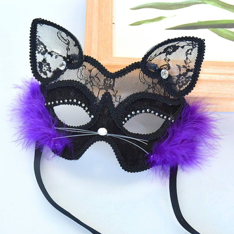 mask Christmas supplies Foreign trade costume party mask sex animal cat face PVC Halloween mask Christmas supplies