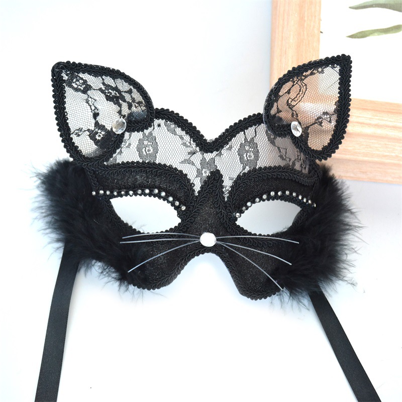 mask Christmas supplies Foreign trade costume party mask sex animal cat face PVC Halloween mask Christmas supplies