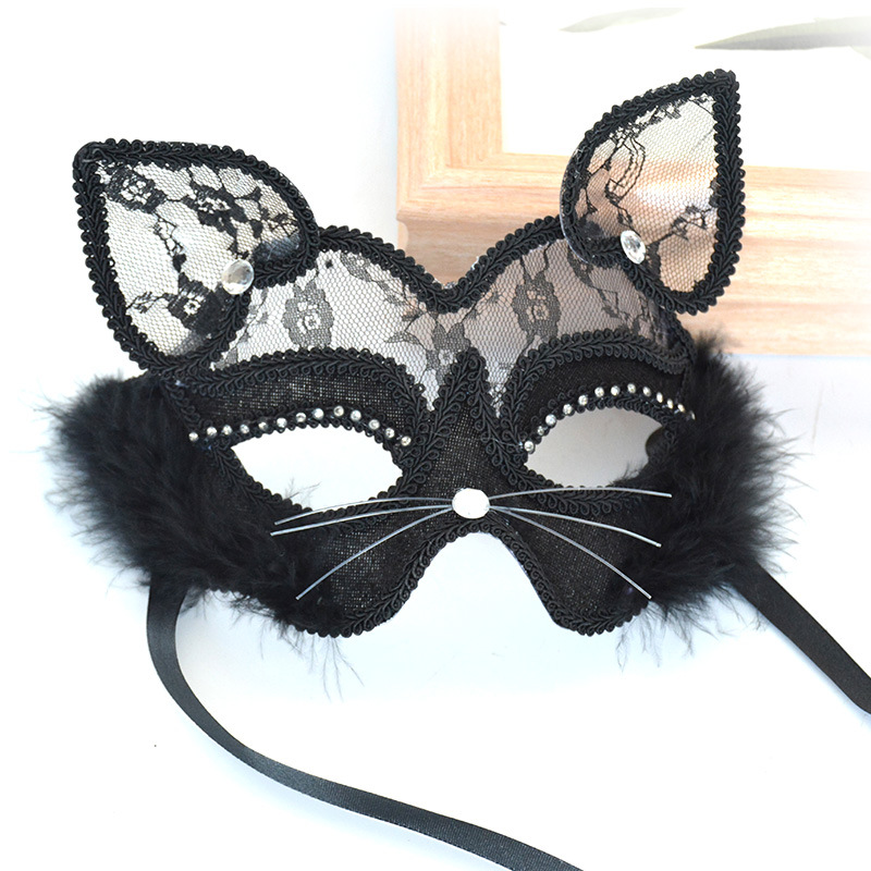 mask Christmas supplies Foreign trade costume party mask sex animal cat face PVC Halloween mask Christmas supplies