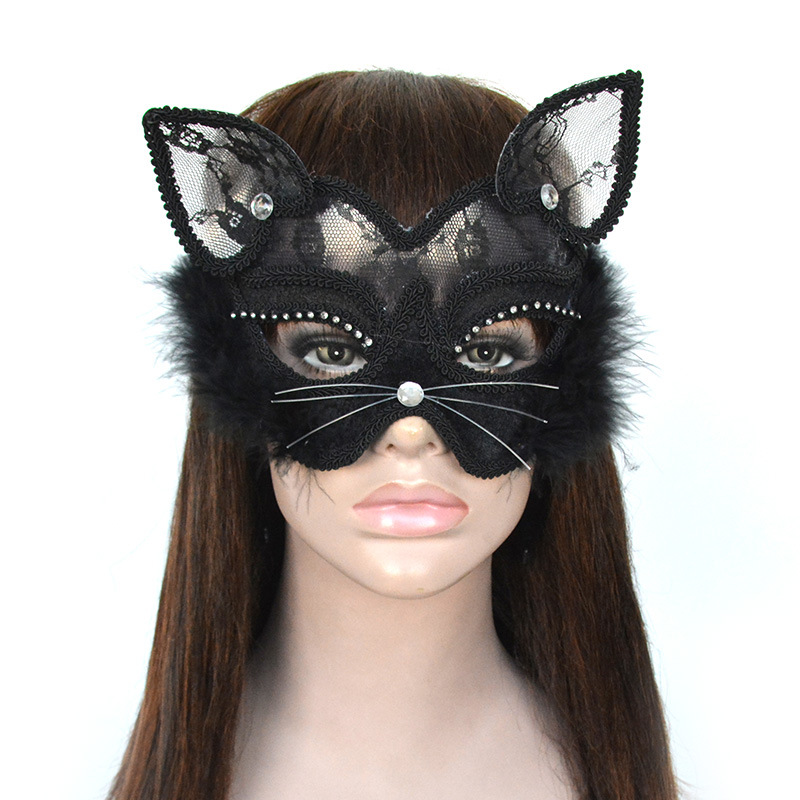 mask Christmas supplies Foreign trade costume party mask sex animal cat face PVC Halloween mask Christmas supplies