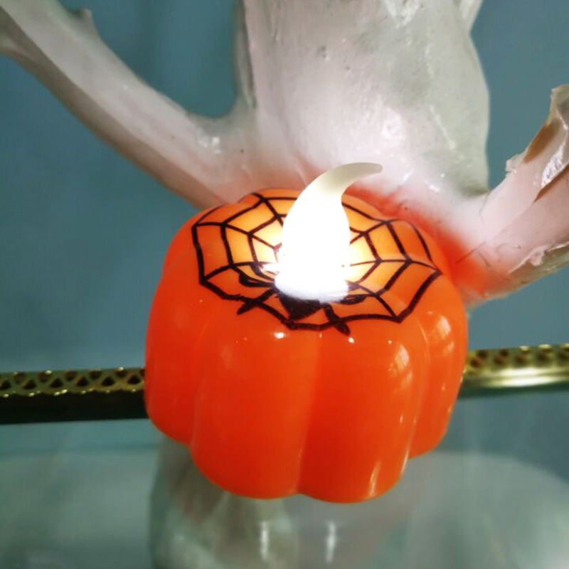 Halloween Ghost Festival Pumpkin Lamp Venue Layout Props LED Electronic Candle Decoration Supplies Skull Small Night Lamp