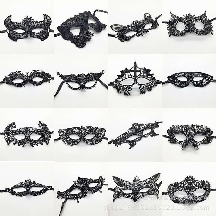 Cross border for black lace eye mask shaping Halloween party Masquerade party Christmas supplies