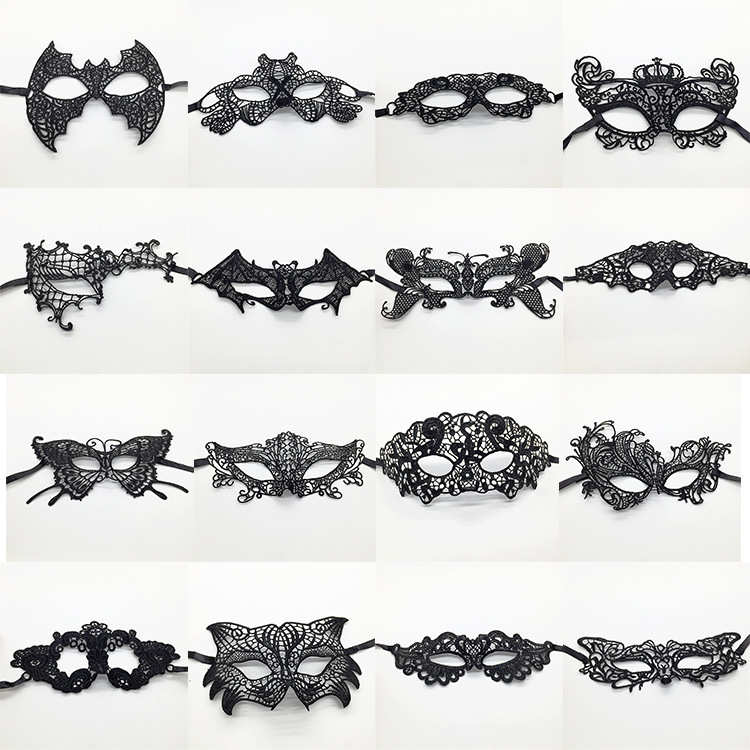 Cross border for black lace eye mask shaping Halloween party Masquerade party Christmas supplies