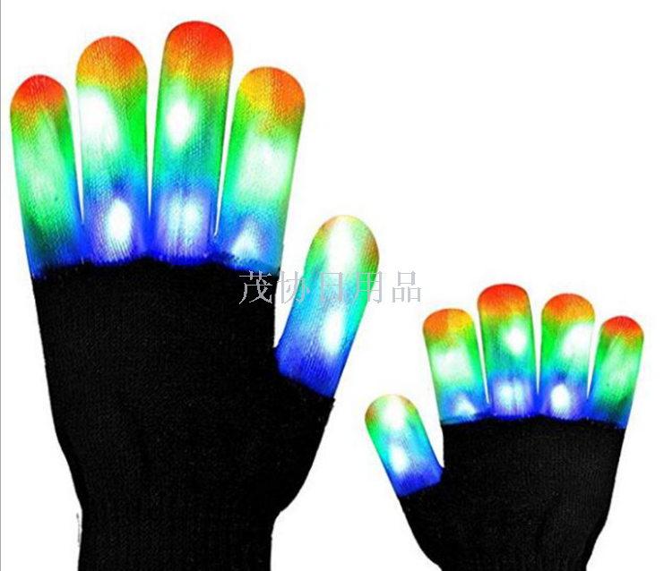 Led light gloves stage performance glove colorful costumes props bright led light Halloween Christmas supplies Led light gloves stage performance glove colorful costumes props bright led light Halloween Christmas supplies