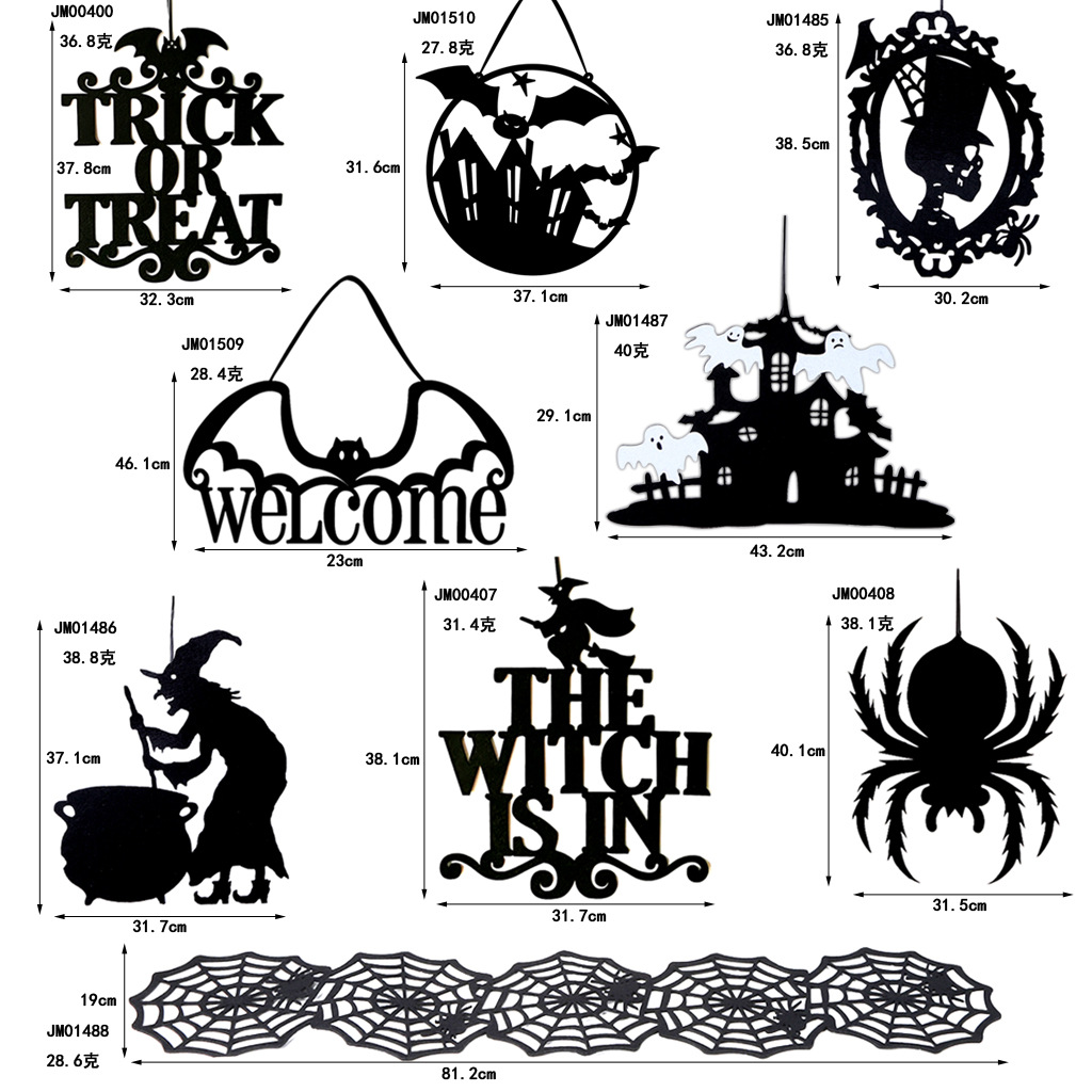 Factory Wholesale Non-Woven Halloween Door Hanging and Wall Decorations Party Supplies Decoration Ornaments Crafts Wholesale