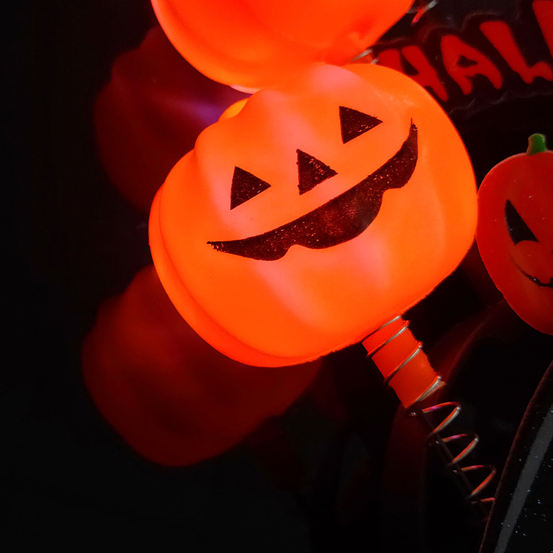 Halloween Pumpkin Ghost Head Buckle Stage Performance Supplies Ghost Festival Party Headdress Luminous Skull Headband Headband Props Halloween Pumpkin Ghost Head Buckle Stage Performance Supplies Ghost Festival Party Headdress Luminous Skull Headband Headband Props