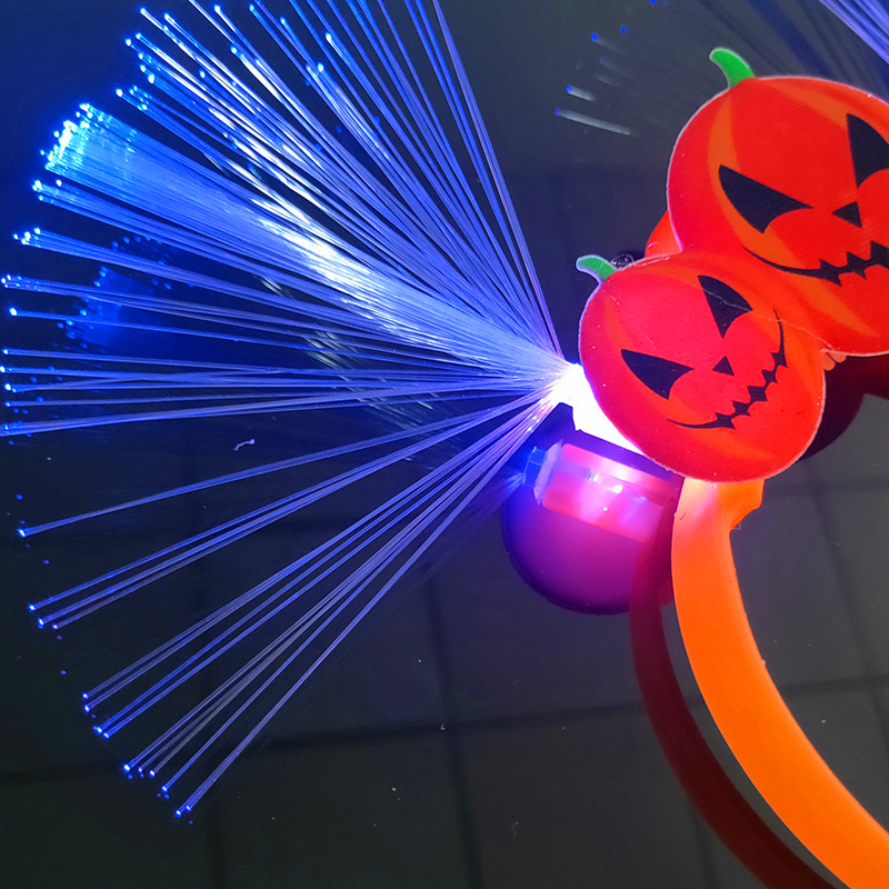 Halloween Pumpkin Ghost Head Buckle Stage Performance Supplies Ghost Festival Party Headdress Luminous Skull Headband Headband Props Halloween Pumpkin Ghost Head Buckle Stage Performance Supplies Ghost Festival Party Headdress Luminous Skull Headband Headband Props