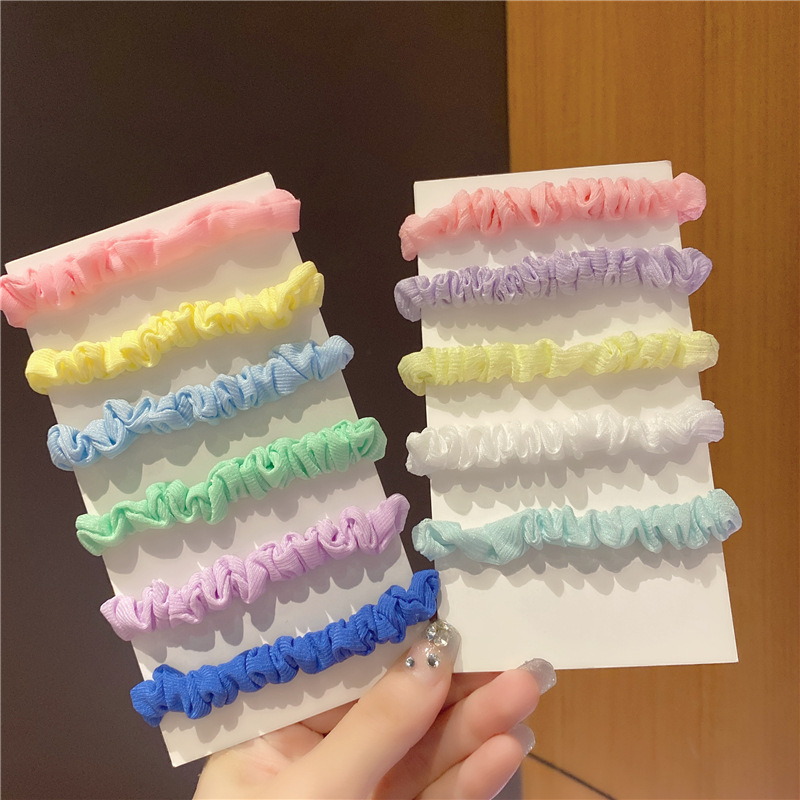 BM Style Plaid Fine Pork Intestine Hair Band Ins Set Korean Trumpet Simplicity Girl Intestine Ring Headband Set BM Style Plaid Fine Pork Intestine Hair Band Ins Set Korean Trumpet Simplicity Girl Intestine Ring Headband Set