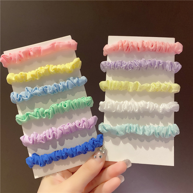 BM Style Plaid Fine Pork Intestine Hair Band Ins Set Korean Trumpet Simplicity Girl Intestine Ring Headband Set BM Style Plaid Fine Pork Intestine Hair Band Ins Set Korean Trumpet Simplicity Girl Intestine Ring Headband Set