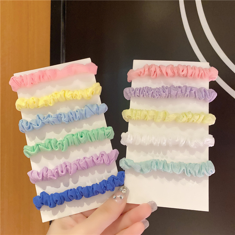 BM Style Plaid Fine Pork Intestine Hair Band Ins Set Korean Trumpet Simplicity Girl Intestine Ring Headband Set BM Style Plaid Fine Pork Intestine Hair Band Ins Set Korean Trumpet Simplicity Girl Intestine Ring Headband Set