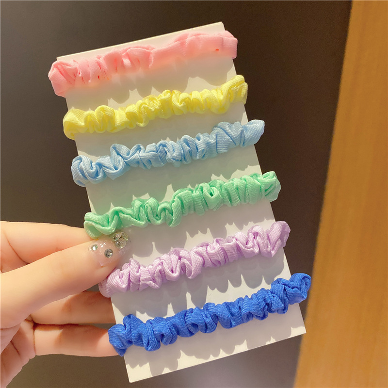 BM Style Plaid Fine Pork Intestine Hair Band Ins Set Korean Trumpet Simplicity Girl Intestine Ring Headband Set BM Style Plaid Fine Pork Intestine Hair Band Ins Set Korean Trumpet Simplicity Girl Intestine Ring Headband Set