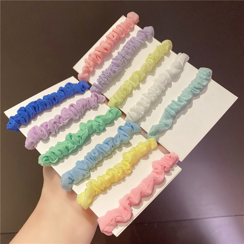 BM Style Plaid Fine Pork Intestine Hair Band Ins Set Korean Trumpet Simplicity Girl Intestine Ring Headband Set BM Style Plaid Fine Pork Intestine Hair Band Ins Set Korean Trumpet Simplicity Girl Intestine Ring Headband Set