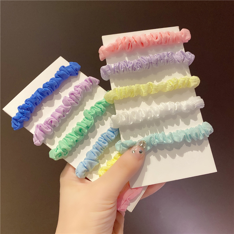 BM Style Plaid Fine Pork Intestine Hair Band Ins Set Korean Trumpet Simplicity Girl Intestine Ring Headband Set BM Style Plaid Fine Pork Intestine Hair Band Ins Set Korean Trumpet Simplicity Girl Intestine Ring Headband Set