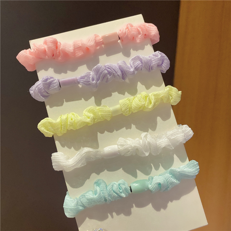 BM Style Plaid Fine Pork Intestine Hair Band Ins Set Korean Trumpet Simplicity Girl Intestine Ring Headband Set BM Style Plaid Fine Pork Intestine Hair Band Ins Set Korean Trumpet Simplicity Girl Intestine Ring Headband Set