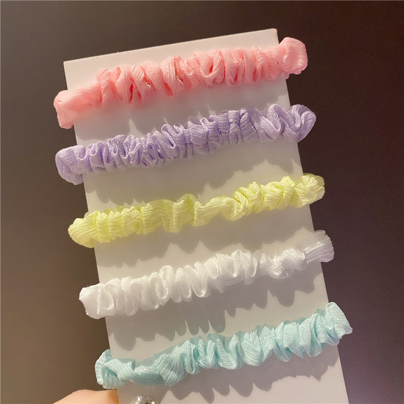BM Style Plaid Fine Pork Intestine Hair Band Ins Set Korean Trumpet Simplicity Girl Intestine Ring Headband Set BM Style Plaid Fine Pork Intestine Hair Band Ins Set Korean Trumpet Simplicity Girl Intestine Ring Headband Set