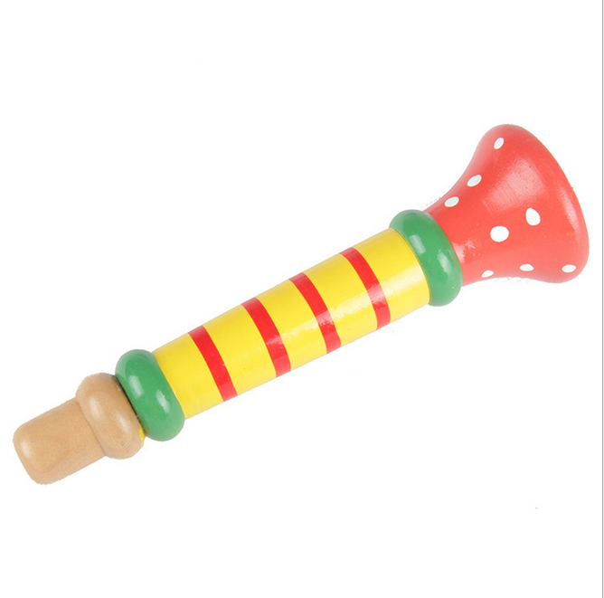 Street flowery selling toys Cartoon Wooden children small trumpet toys baby teaching AIDS