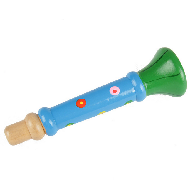 Street flowery selling toys Cartoon Wooden children small trumpet toys baby teaching AIDS