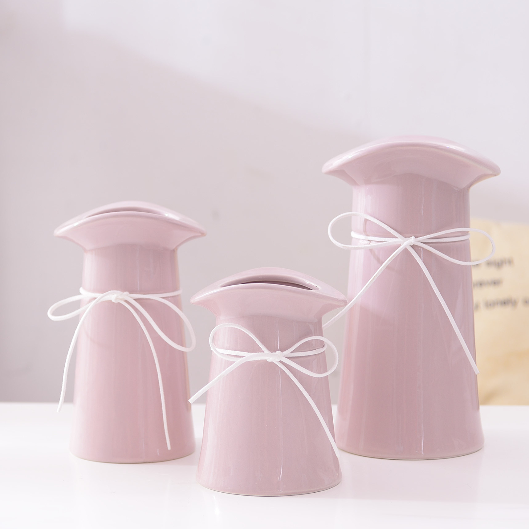 Production of wholesale mini-floret Vase Nordic art small fresh home decoration flower three-piece set of trumpet