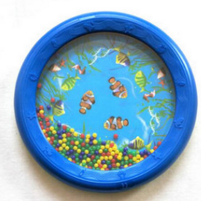 6-Inch Plastic Trumpet Ocean Drum Wave Sound Drum Orff Percussion Instrument Blue Sea Drum