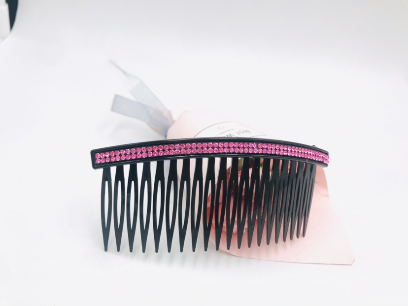 Plastic Trumpet Rhinestone Comb Fork Bangs Hair Comb Broken Hair Hairpin Double Row Drill Hair Comb Middle-Aged and Elderly Hairware Plastic Trumpet Rhinestone Comb Fork Bangs Hair Comb Broken Hair Hairpin Double Row Drill Hair Comb Middle-Aged and Elderly Hairware