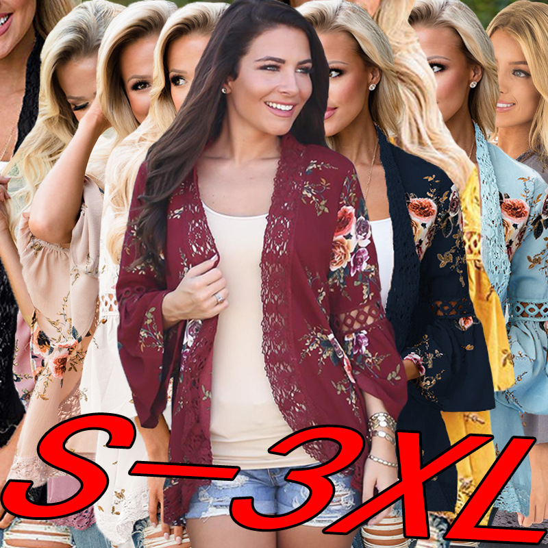 Aliexpress ebay Hot Style 9 color 6 Size SpringSummer Cardigan Lace Mosaic Jacket Trumpet sleeve 0542 Aliexpress ebay Hot Style 9 color 6 Size SpringSummer Cardigan Lace Mosaic Jacket Trumpet sleeve 0542