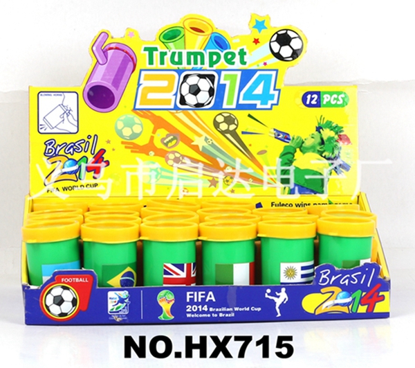 Factory direct toy trumpet Titan Cup 2014 FIFA World Cup mascot, Francesca ZD-HX715
