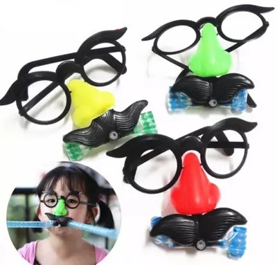 Moustache Glaring Funny Little Toy Blowing Dragon Whistle Trumpet Creative Tricky Child Kid Toy Wholesale