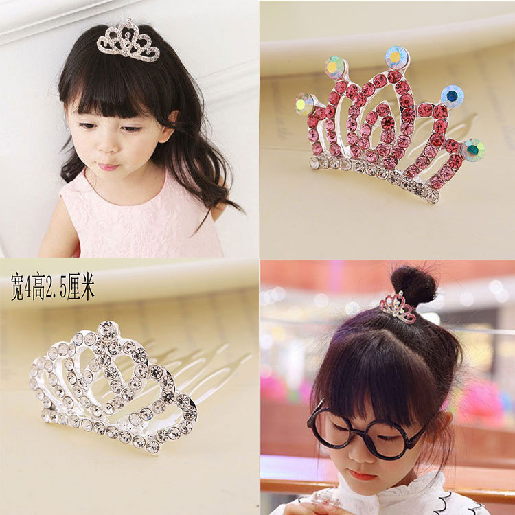 Korean Style Children&#039;s Small Crown Princess Birthday Crown Children&#039;s Hair Accessories Headdress Cute Princess Crown Headdress Hair Comb