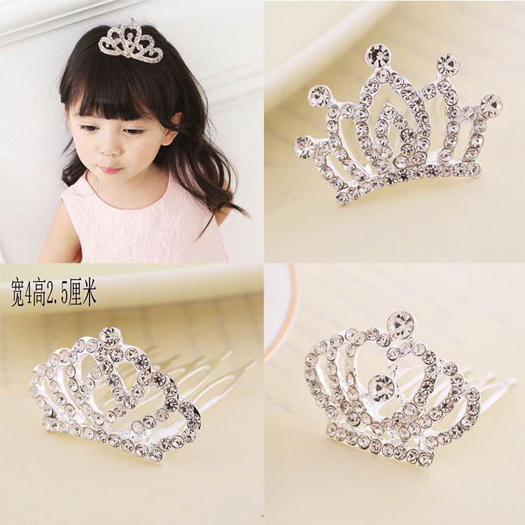 Korean Style Children&#039;s Small Crown Princess Birthday Crown Children&#039;s Hair Accessories Headdress Cute Princess Crown Headdress Hair Comb