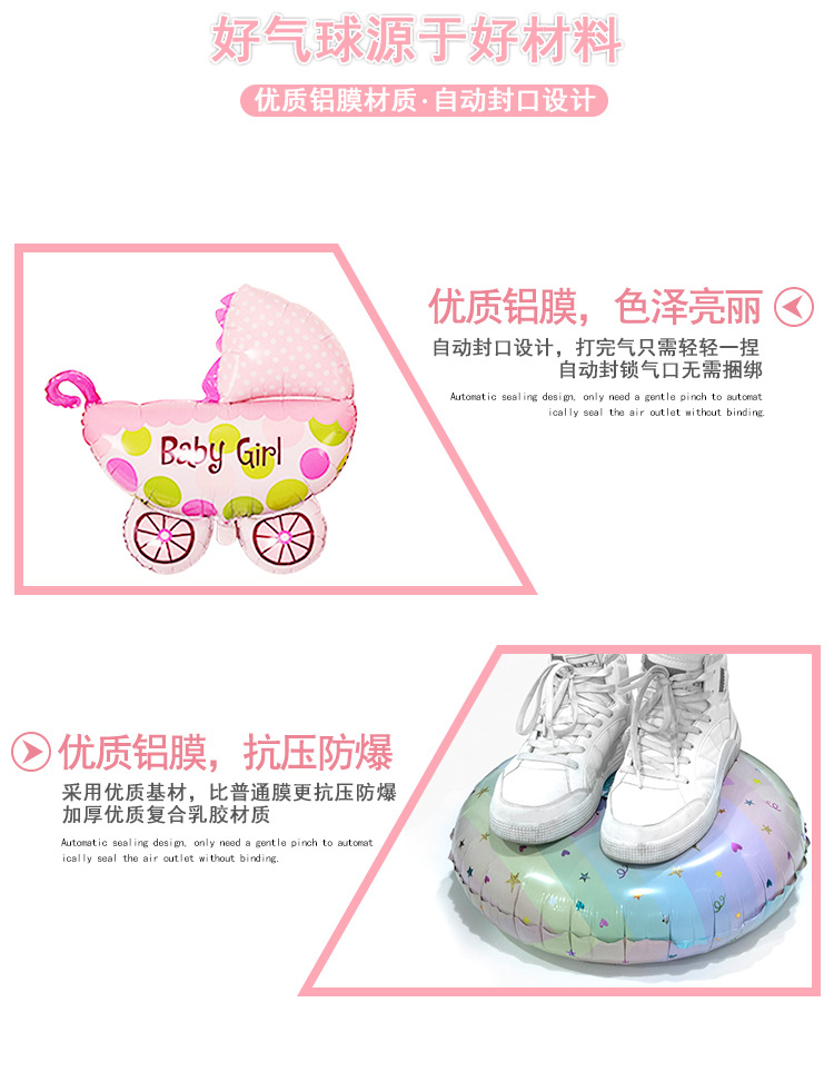 Baby Full-Year Birthday Decorative Balloon Crown Number Shaped Aluminum Foil Balloon Set Baby Boy and Baby Girl Balloon Combo Wholesale