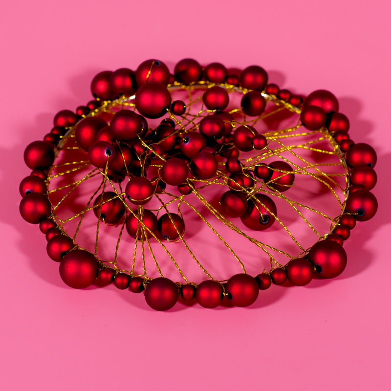 Factory Direct Handmade round Pearl Crown Cake Decoration Red Bright Frosted with Light Optional Birthday Crown Factory Direct Handmade round Pearl Crown Cake Decoration Red Bright Frosted with Light Optional Birthday Crown