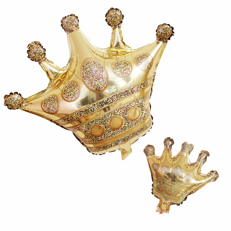New Birthday Wedding Party Festival Arrangement Decoration Balloon Large Gold Crown Decoration Inflation Balloon Decoration