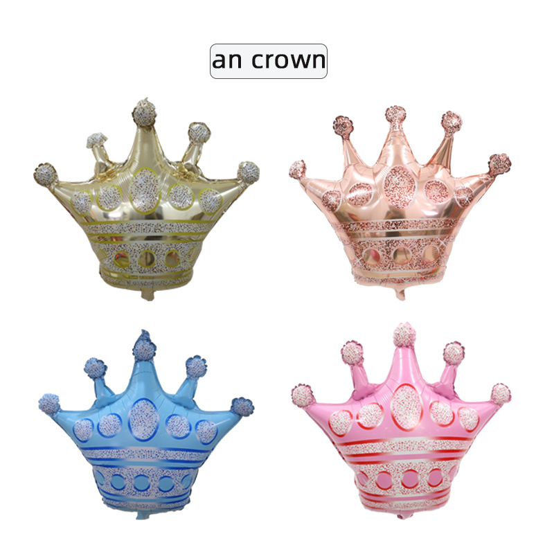New Birthday Wedding Party Festival Arrangement Decoration Balloon Large Gold Crown Decoration Inflation Balloon Decoration