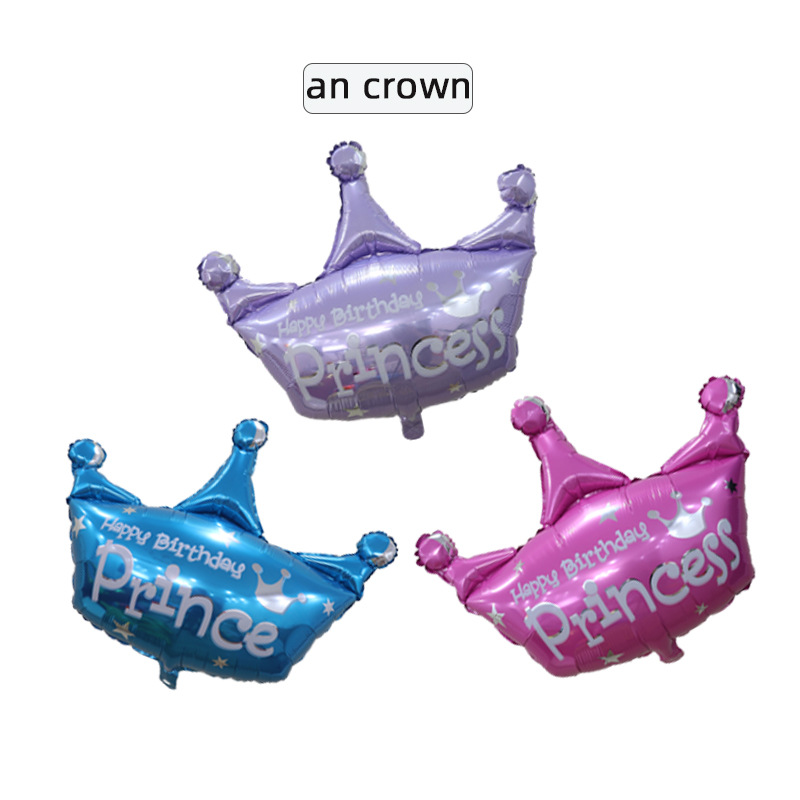 New Birthday Wedding Party Festival Arrangement Decoration Balloon Large Gold Crown Decoration Inflation Balloon Decoration