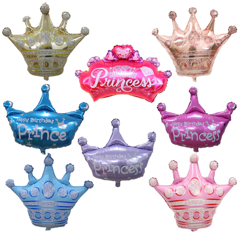 New Birthday Wedding Party Festival Arrangement Decoration Balloon Large Gold Crown Decoration Inflation Balloon Decoration