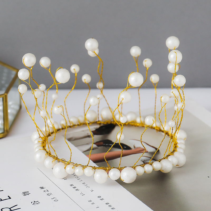 Crown Cake Decorative Ornaments Lace Queen Baroque Seaweed Starry Baking Decoration Birthday Cake Crown