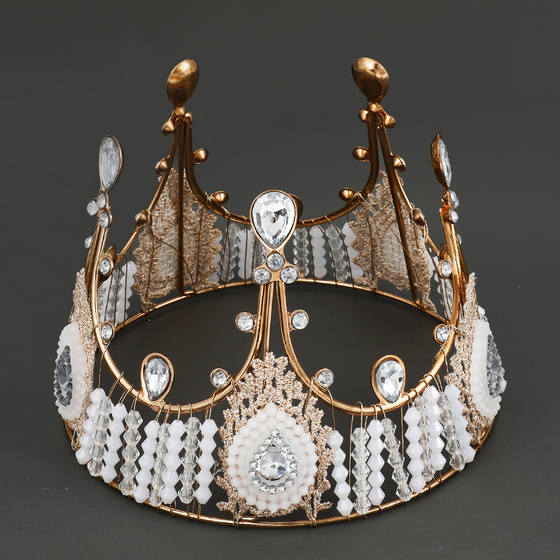 Crown Cake Decorative Ornaments Lace Queen Baroque Seaweed Starry Baking Decoration Birthday Cake Crown