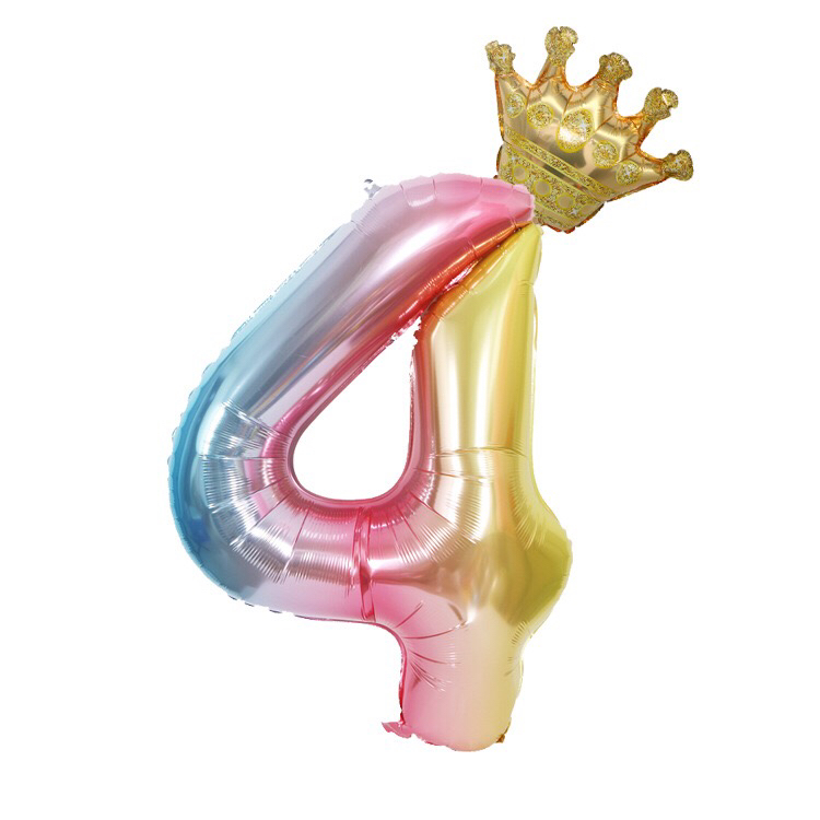 Amazon Cross-Border Balloon 40-Inch Gradient Digital Crown Balloon Set Children Full-Year Birthday Party Decoration Amazon Cross-Border Balloon 40-Inch Gradient Digital Crown Balloon Set Children Full-Year Birthday Party Decoration