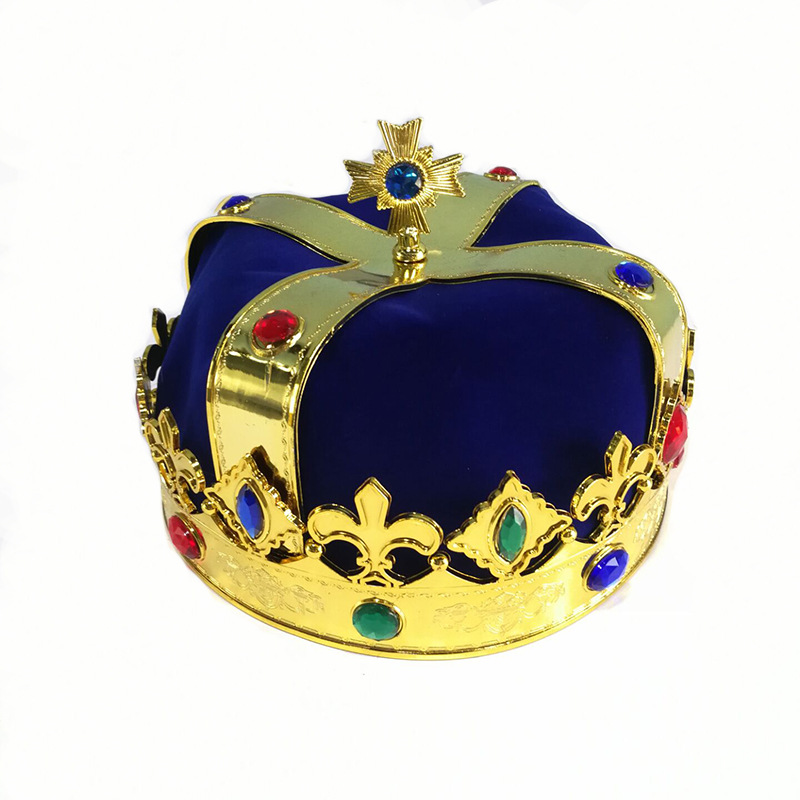 King Crown Children&#039;s Ball Dress up Plastic Emperor Hat Performance Props King Hat Crown Birthday Hat